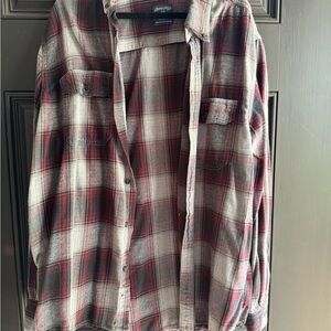 Plaid Button-Up Shirt